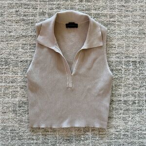 House of Harlow 1960 Tan V-Neck Sweater